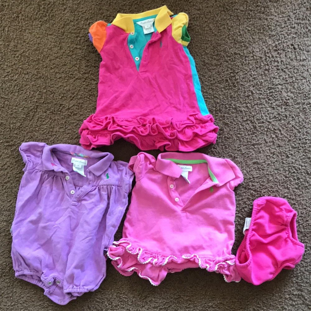 Lot of Baby girl Ralph Lauren dresses/bubble